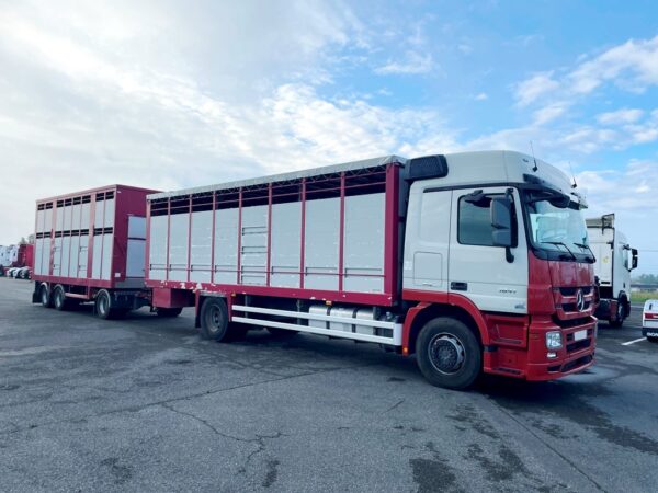 MERCEDES ACTROS 1841 + GENERAL TRAILERS - Bétaillère - 2010 + 2004 – Image 2