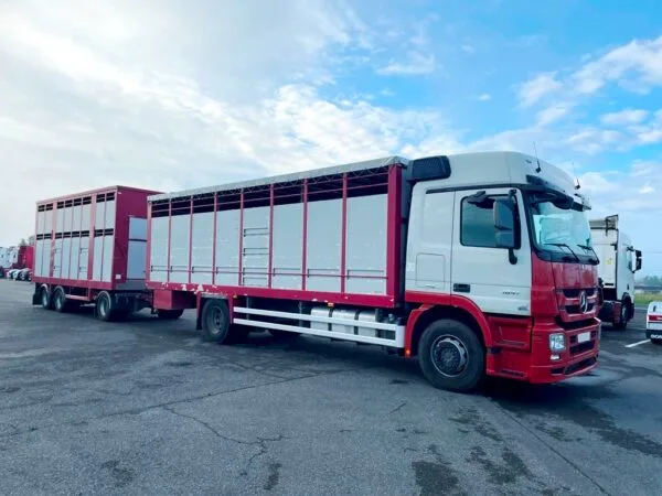 MERCEDES ACTROS 1841 + GENERAL TRAILERS - Bétaillère - 2010 + 2004 – Image 2