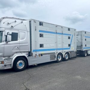 SCANIA R580 + PEZZAIOLI - 3 étages - 2 compartiments - 2015