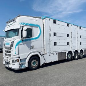 SCANIA S500 - 8x2 - Bétaillère PEZZAIOLI - 3 étages indépendants - 2 compartiments - 2022