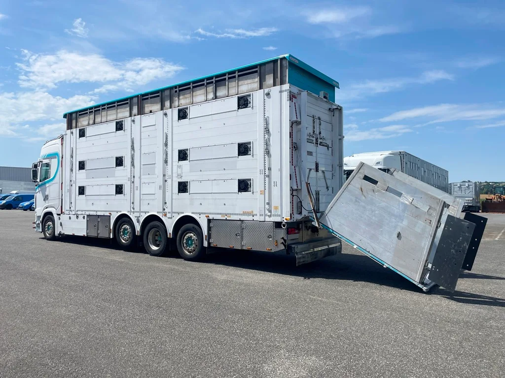 SCANIA S500 - 8x2 - Bétaillère PEZZAIOLI - 3 étages indépendants - 2 compartiments - 2022 – Image 9